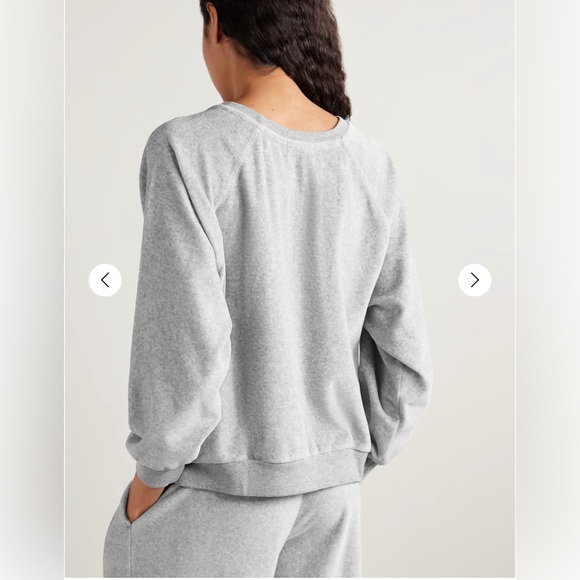 SUZIE KONDI Samos cotton-blend velour sweatshirt and sweatpants set size S - Picture 4 of 12